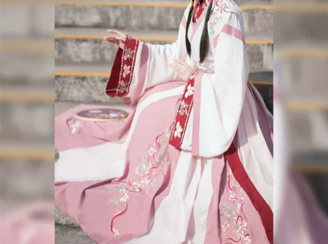 夕瑶赋春樱赠汉服女正品原创全套交领晋制中国...