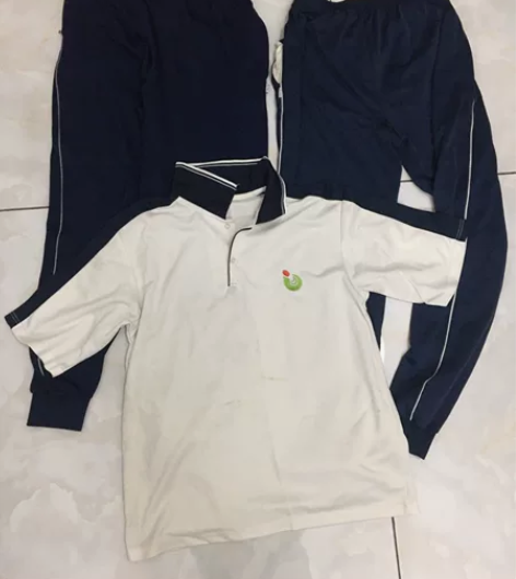 捡漏佛山中学生校服3件套包邮 堂弟的校服，...