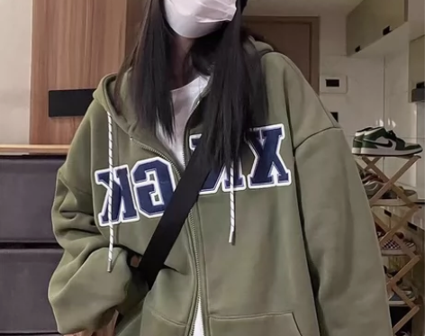 连帽开衫卫衣男潮牌高街oversize美式...