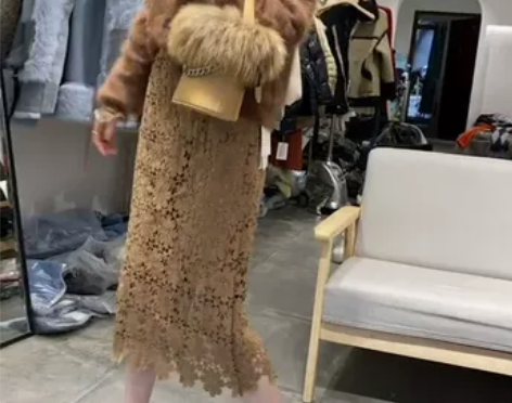 ?气质网红洋气女神御姐轻熟港风复古风裙子毛...