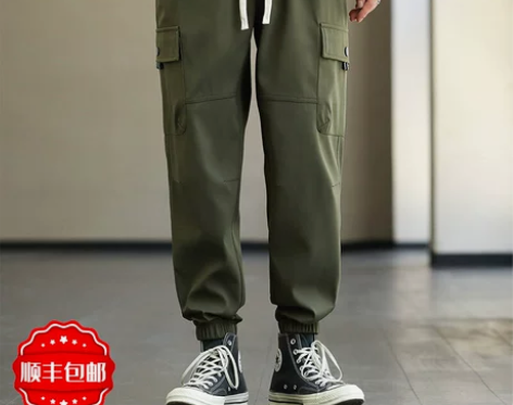 贵人鸟男士裤子高端时尚工装裤男重磅潮流加绒...