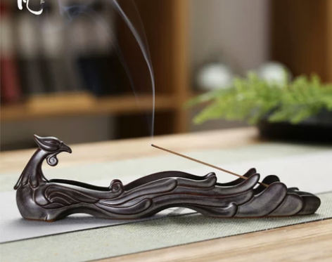 墨凡 凤凰线香炉陶瓷香插 仿古檀香炉创意卧...