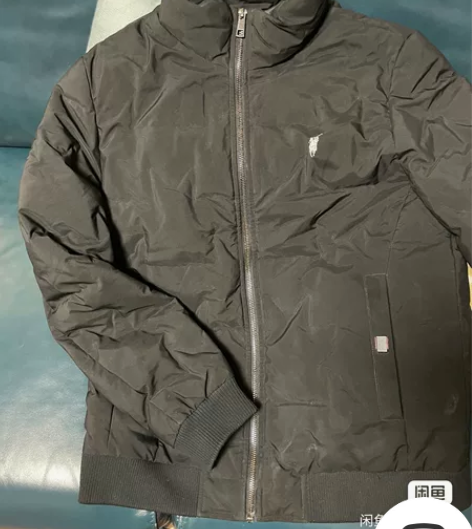 保罗男士黑色羽绒服 L码 175 8成新买...