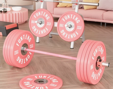 哑铃片 CPU杠铃女士健身家用臀桥杠铃 奥...