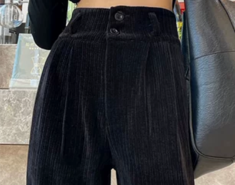 【狂欢价】雪尼尔阔腿裤女秋冬加绒2022新...