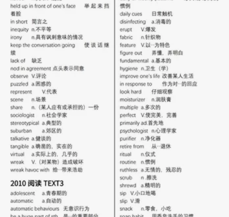 10-22年所有真题词汇∞英语二 附送01...