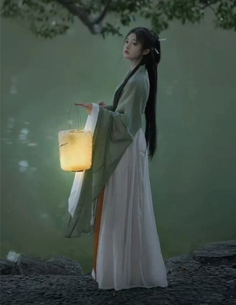 琵琶行汉服女魏晋制南北朝交领齐腰古装大袖衫...