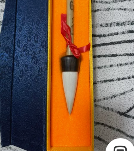 大斗笔,梅鹿竹毛笔,羊毫加建 感兴趣的话点...