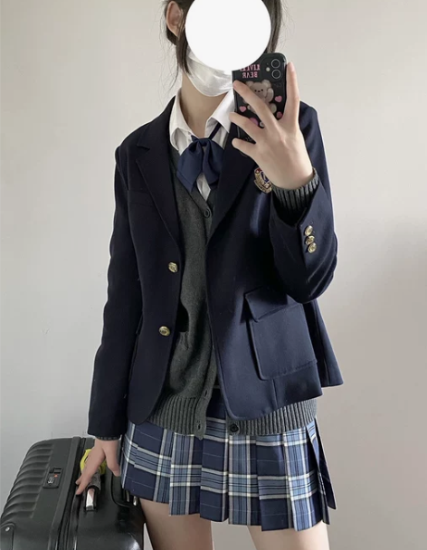 百褶裙短裙小田绫/校供感jk制服格裙日常半...