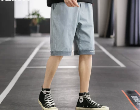 花花公子短裤男士夏季薄款潮流宽松休闲裤 感...