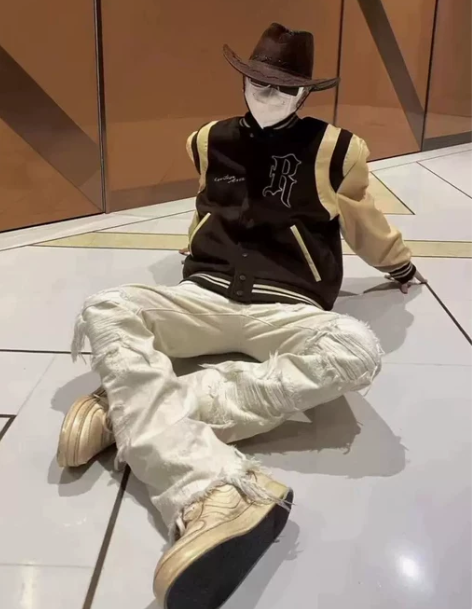 破洞牛仔裤 破洞牛仔裤显瘦潮物ins潮牌美...