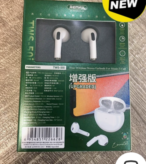 REMAX睿量真无线蓝牙耳机 全新白色游戏...