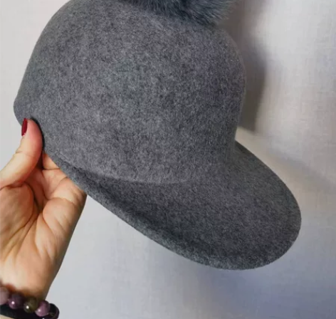 全新女士韩国秋冬羊毛呢鸭舌帽毛毡马术帽英伦...