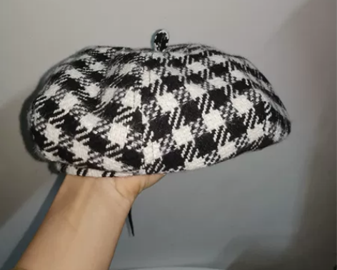 闲置全新贝雷帽合集 全新黑白格子 8元9新...