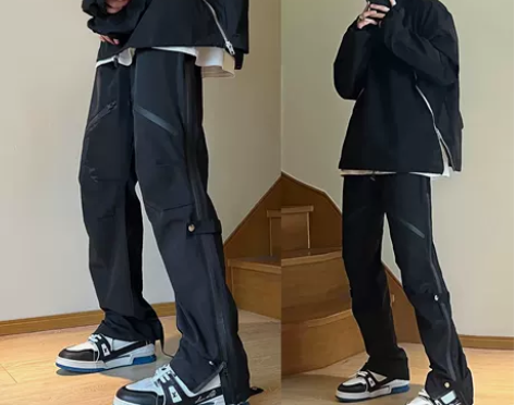美式机能风冲锋裤男女秋冬季ins潮牌休闲长...