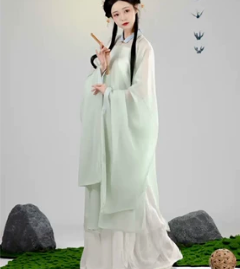 五五年 酒中仙 原创汉服女明制立领衫披风襦...