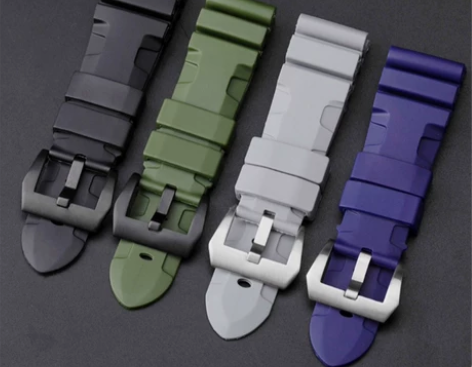 橡胶表带适用沛纳海化石男硅胶24 26MM...