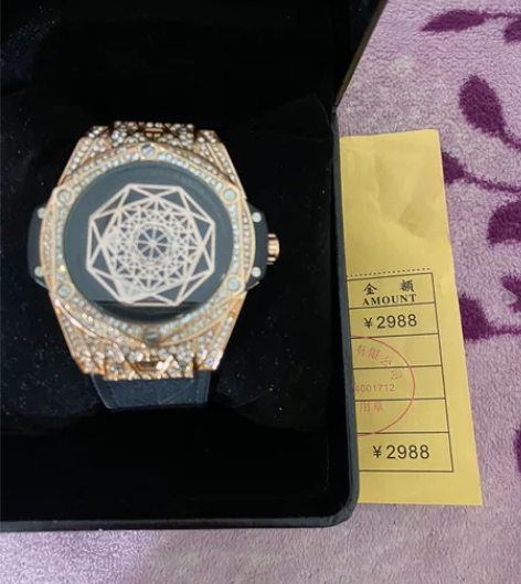 意卡伊 表盘满钻镶嵌 炫酷时尚 个性达人夜...