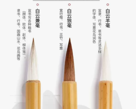 六品堂毛笔狼毫兼毫白云毛笔书法专用国画羊毫...