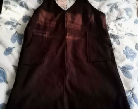 V领毛呢背带裙 想好下单不退不换