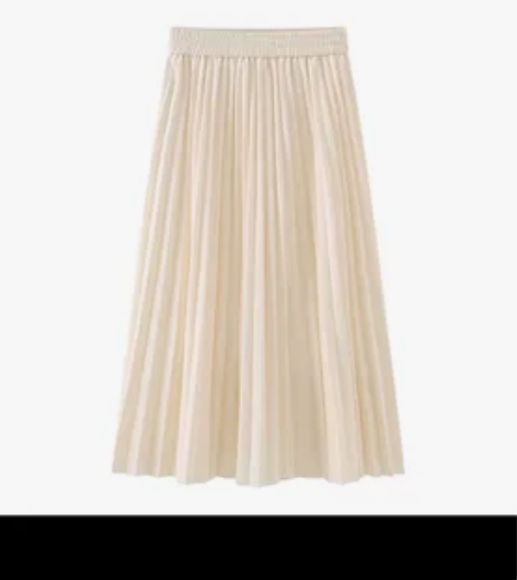 百褶裙浅米L码有内衬 感兴趣的话点“我想要...