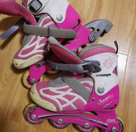 儿童旱冰鞋，单排，女童鞋，没怎么穿过，孩子...