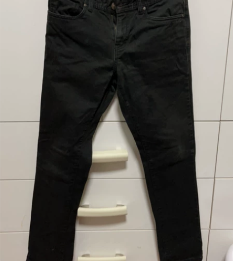 韩国购入spao品牌黑色休闲长裤，百搭，修...