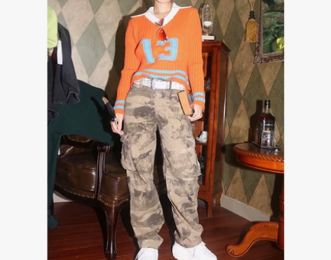 SWAG 千禧辣妹y2k街头美式复古迷彩印...