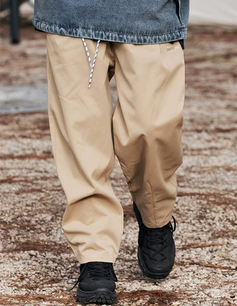 日系基础款简约纯色百搭休闲裤子男潮牌春季复...