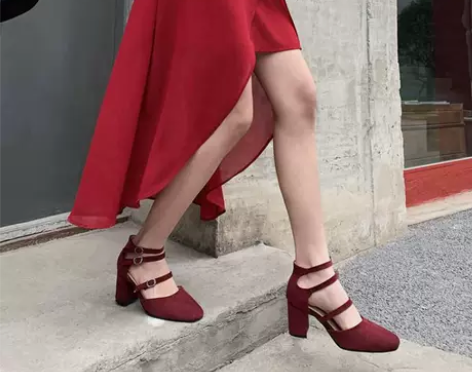 方头一字扣单鞋41-43洛丽塔鞋子32玛丽...