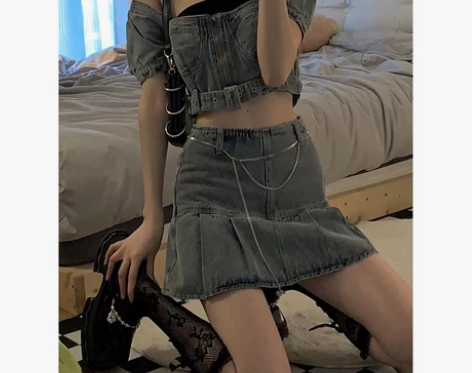 ?DREAM SEVEN77 短款牛仔上衣...