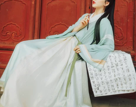 淡竹叶 花朝记原创设计 汉服女装襦裙 晋制...