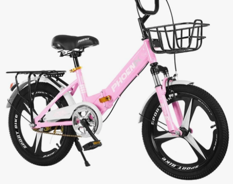 凤凰儿童折叠自行车避震男女孩6-8岁12小...