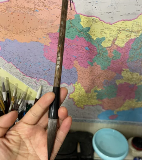 【二手处理】新毛笔，正宗善琏湖笔，紫毫出锋...