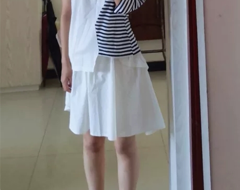 半身蛋糕裙  甜美甜妹  前长后短  有口...