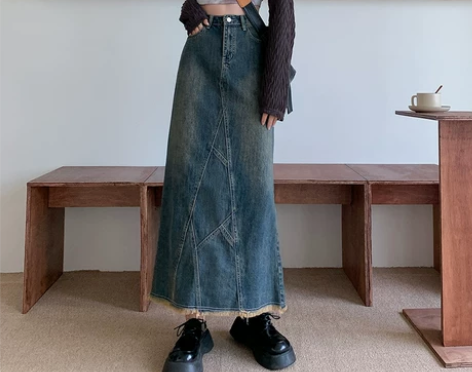 小众辣妹设计感荷叶包臀鱼尾裙女2022秋冬...