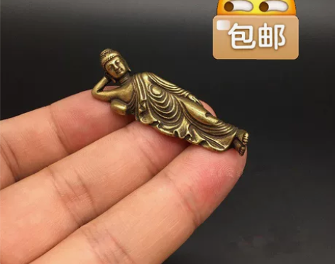 纯铜释迦摩尼佛 黄铜佛像 卧佛 躺佛释迦牟...