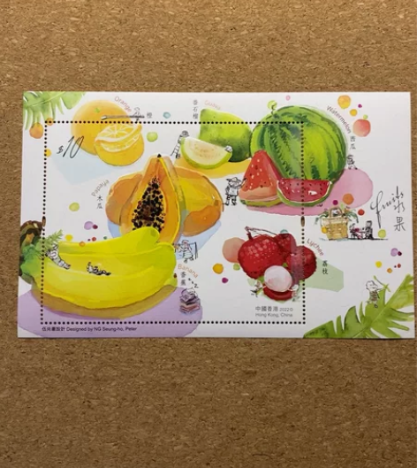 香港邮票水果小型张一枚  感兴趣的话点“我...