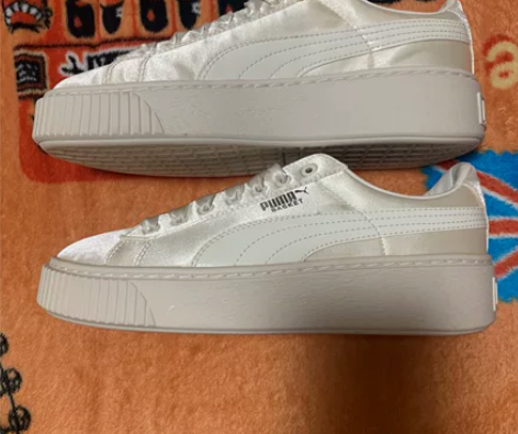 puma丝绸puma松糕鞋正品全新 购于德...