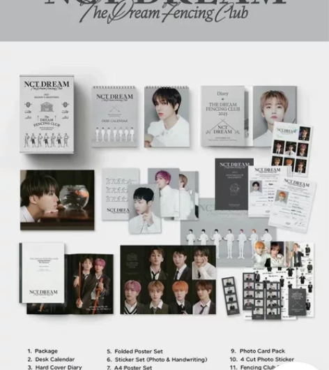 现货出nct dream2023年单人台历...