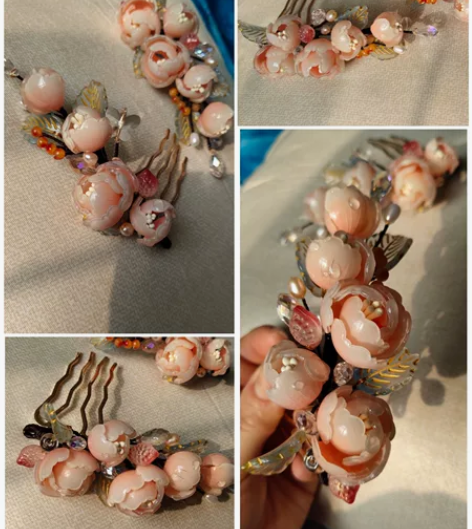 发簪发梳可出可换汉服热缩琉璃全新 全新，除...