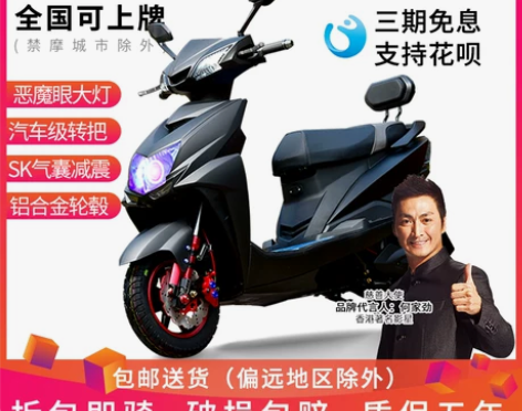 铃隆牌尚领电动摩托车成人48V60V72V...