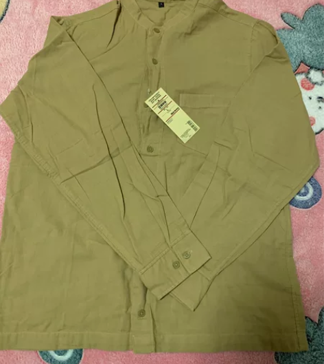 全新无印良品纯棉男士衬衫，印度棉双层纱线小...