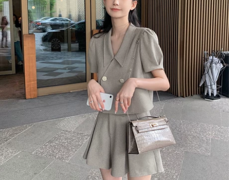 ?2021气质职业女神范港风复古chic西...