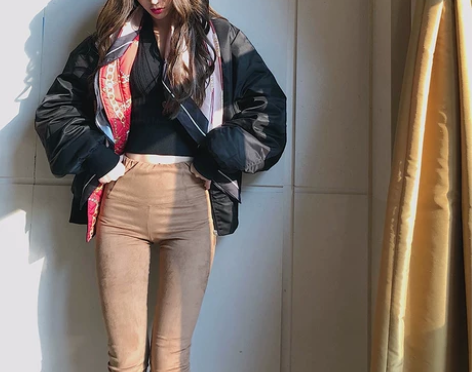 bear熊熊屋麂皮修身休闲裤女九分裤秋20...