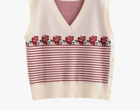 BAO STUDIO森系V领毛线背心女20...