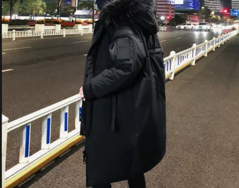 白鸭绒男女秋冬季新款潮牌男士羽绒服过膝加厚...