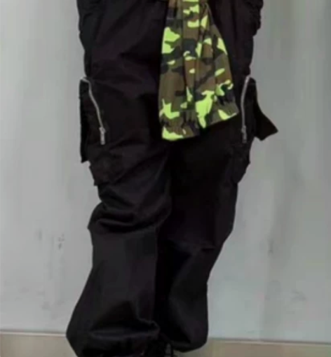 kipop黑色工装裤 17码的 不退不换！...