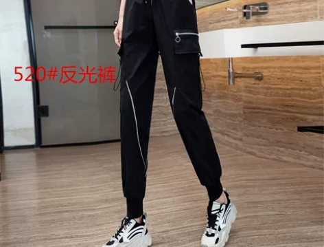 加绒工装裤女春秋冬季韩版黑色裤子宽松显瘦休...