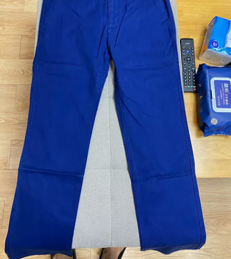 GAP直筒修身休闲男裤蓝色，回来穿过一次，...